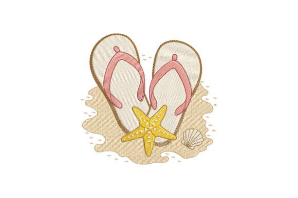 Beach Flip Flops and Starfish