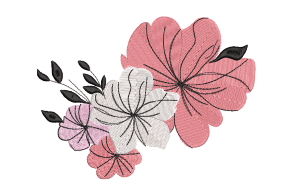 Blush Floral Cluster – Modern Sketch