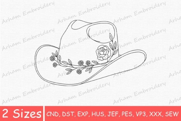 Boho Floral Cowgirl Hat