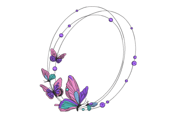 Butterfly Oval Frame