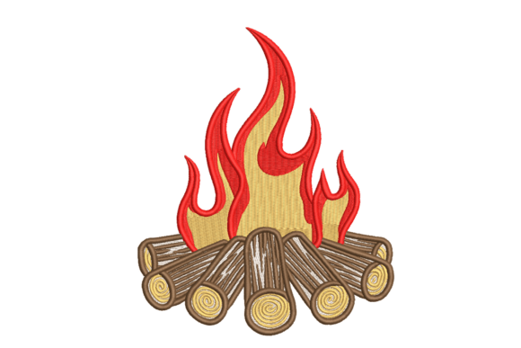 Campfire Flames Logs