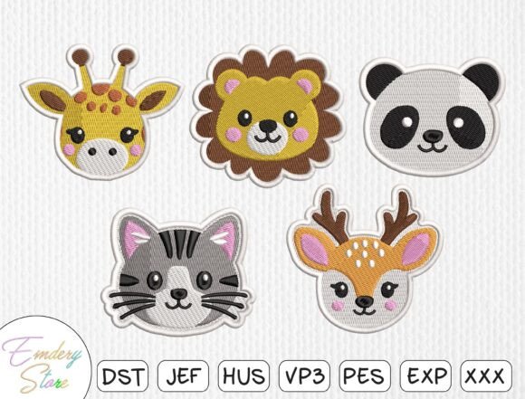 Cute Animal Embroidered Patch Set