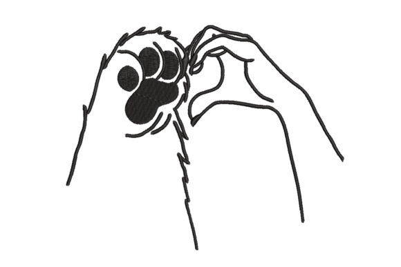 Dog Paw Human Touch