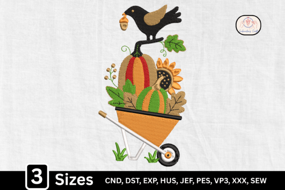 Floral Autumn Harvest Wheelbarrow