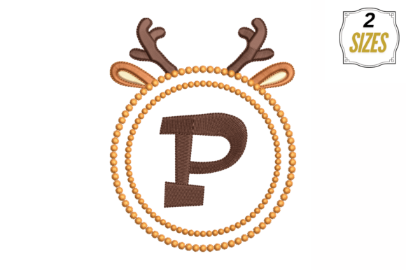 Letter P in Cute Frame
