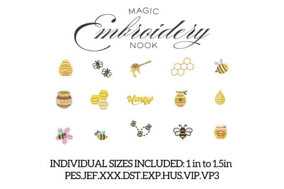 Mini Honey Bee Bundle X 15 Designs