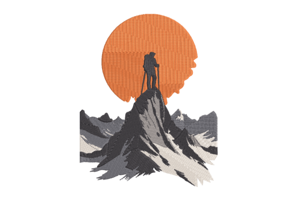 Mountain Climber Sunset