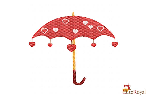 Pretty Umbrella with Hearts