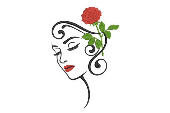 Rose Lady Silhouette