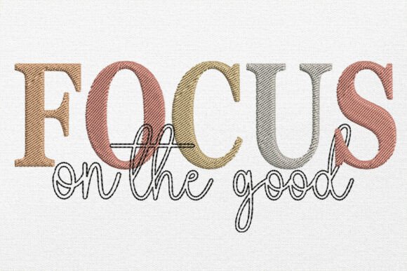 Typography Embroidery Design